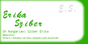 erika sziber business card